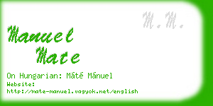 manuel mate business card